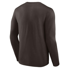 San Diego Padres Team Lockup Long Sleeve T-Shirt - Brown