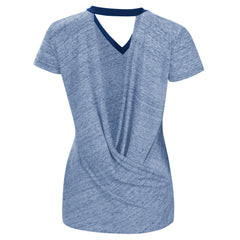 Kansas City Royals Touch Women's Halftime Back Wrap Top V-Neck T-Shirt - Royal