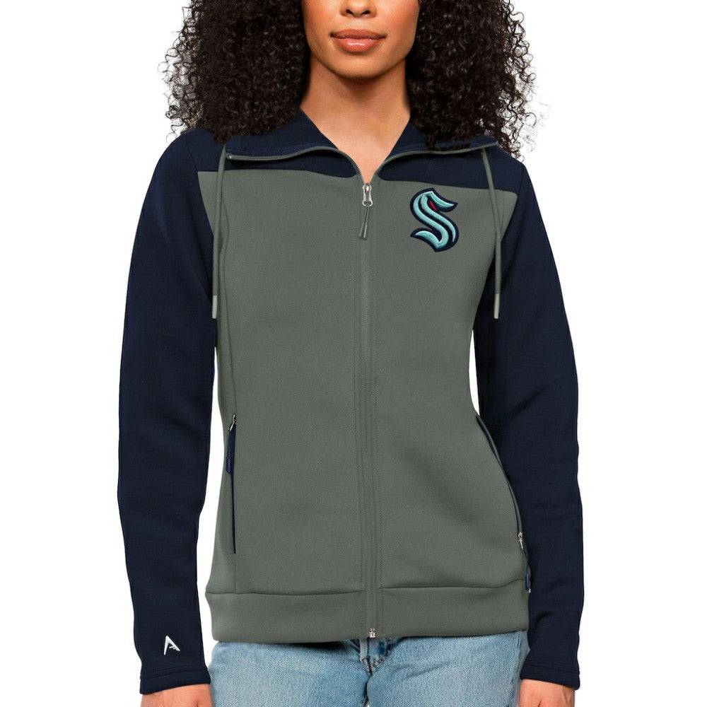Seattle Kraken Antigua Women's Protect Full-Zip Hoodie