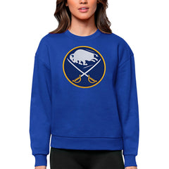 Buffalo Sabres Antigua Women's Team Logo Victory Crewneck Pullover Sweatshirt