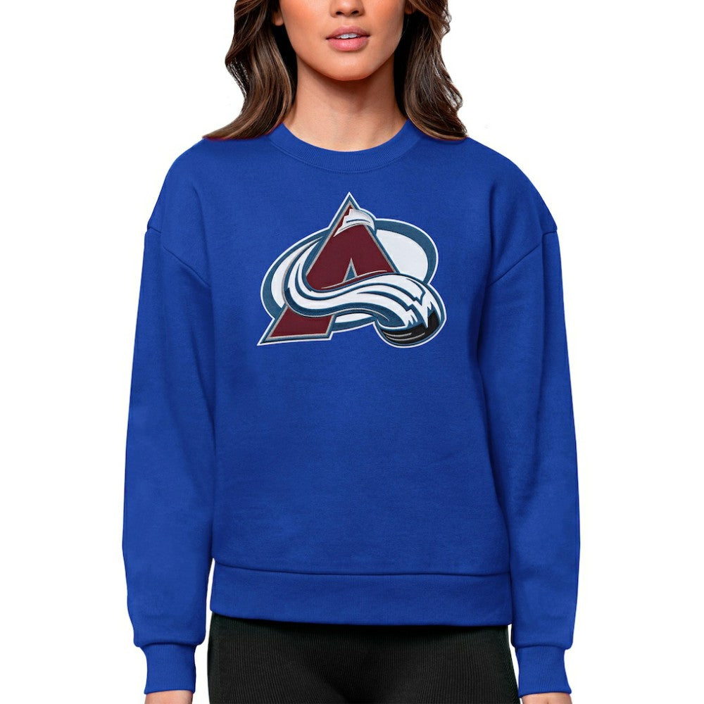Colorado Avalanche Antigua Women's Team Logo Victory Crewneck Pullover Sweatshirt