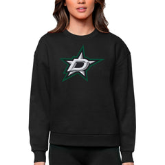 Dallas Stars Antigua Women's Team Logo Victory Crewneck Pullover Sweatshirt