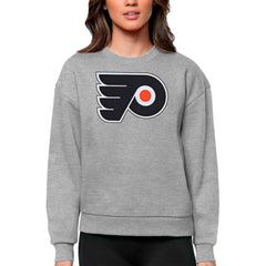 Philadelphia Flyers Antigua Women's Team Logo Victory Crewneck Pullover Sweatshirt