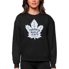 Toronto Maple Leafs Antigua Women's Team Logo Victory Crewneck Pullover Sweatshirt