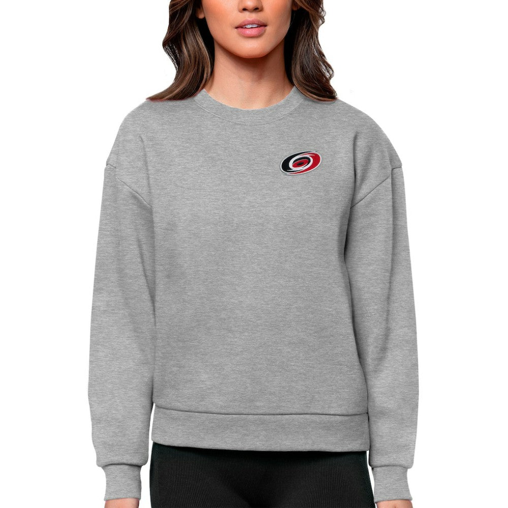 Carolina Hurricanes Antigua Women's Victory Crewneck Pullover Sweatshirt