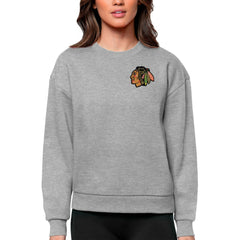 Chicago Blackhawks Antigua Women's Victory Crewneck Pullover Sweatshirt