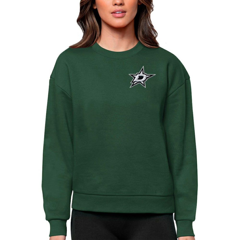 Dallas Stars Antigua Women's Victory Crewneck Pullover Sweatshirt
