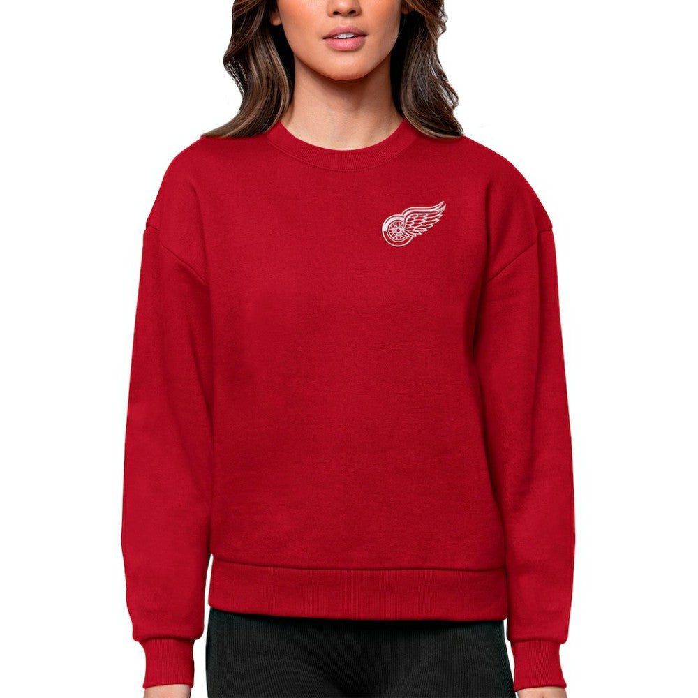 Detroit Red Wings Antigua Women's Victory Crewneck Pullover Sweatshirt