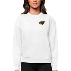 Minnesota Wild Antigua Women's Victory Crewneck Pullover Sweatshirt