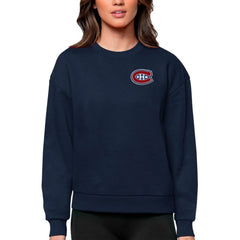Montreal Canadiens Antigua Women's Victory Crewneck Pullover Sweatshirt