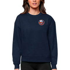 New York Islanders Antigua Women's Victory Crewneck Pullover Sweatshirt