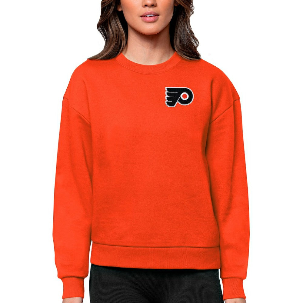Philadelphia Flyers Antigua Women's Victory Crewneck Pullover Sweatshirt