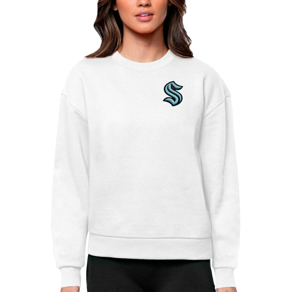Seattle Kraken Antigua Women's Victory Crewneck Pullover Sweatshirt