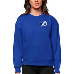 Tampa Bay Lightning Antigua Women's Victory Crewneck Pullover Sweatshirt