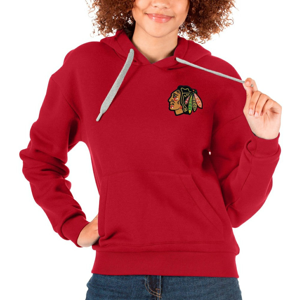 Chicago Blackhawks Antigua Women's Victory Pullover Hoodie