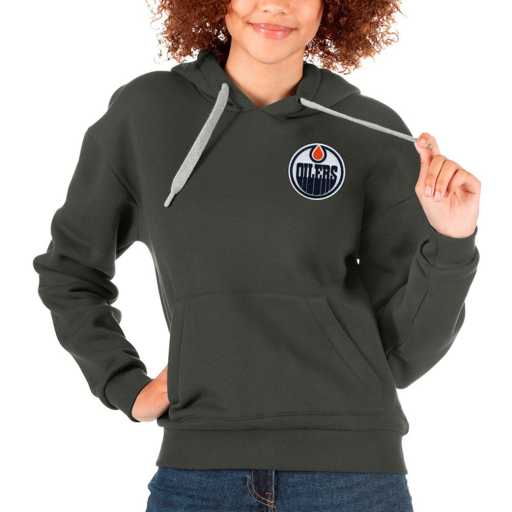 Edmonton Oilers Antigua Women's Victory Pullover Hoodie