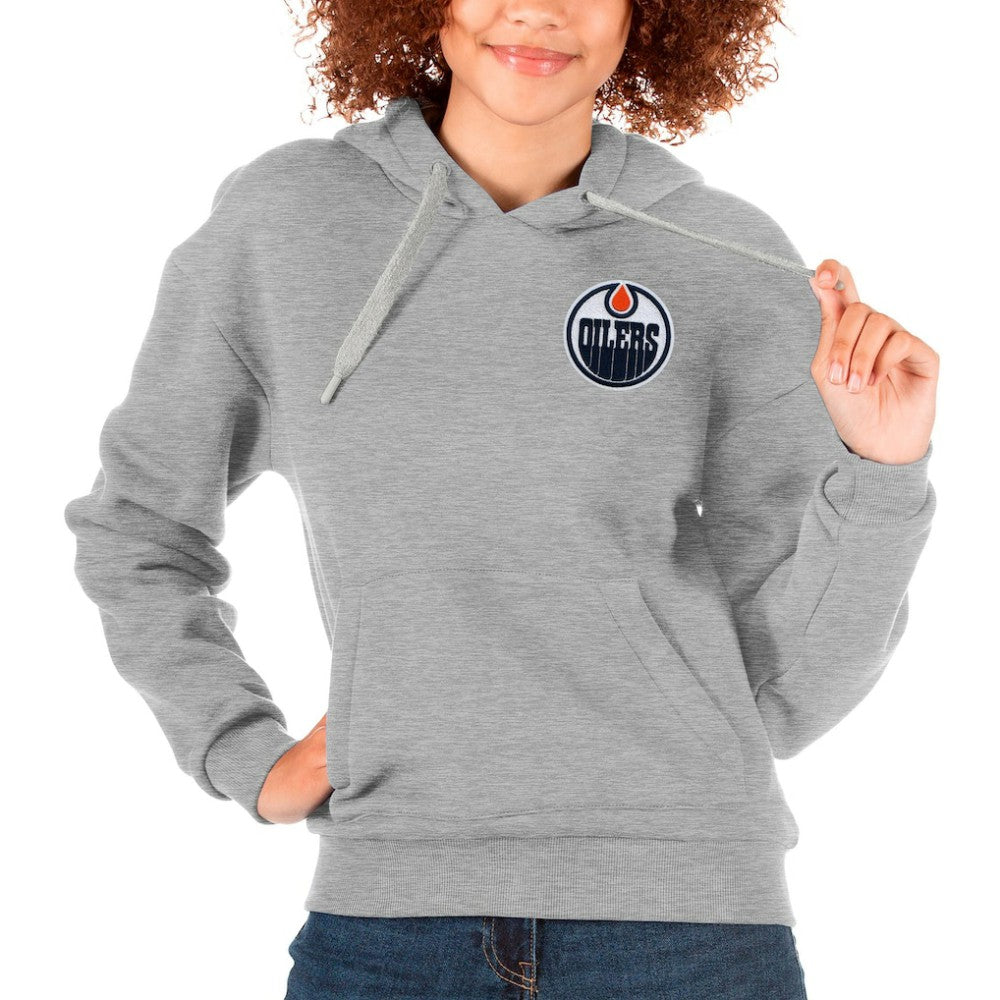 Edmonton Oilers Antigua Women's Victory Pullover Hoodie