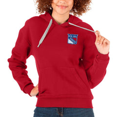 New York Rangers Antigua Women's Victory Pullover Hoodie