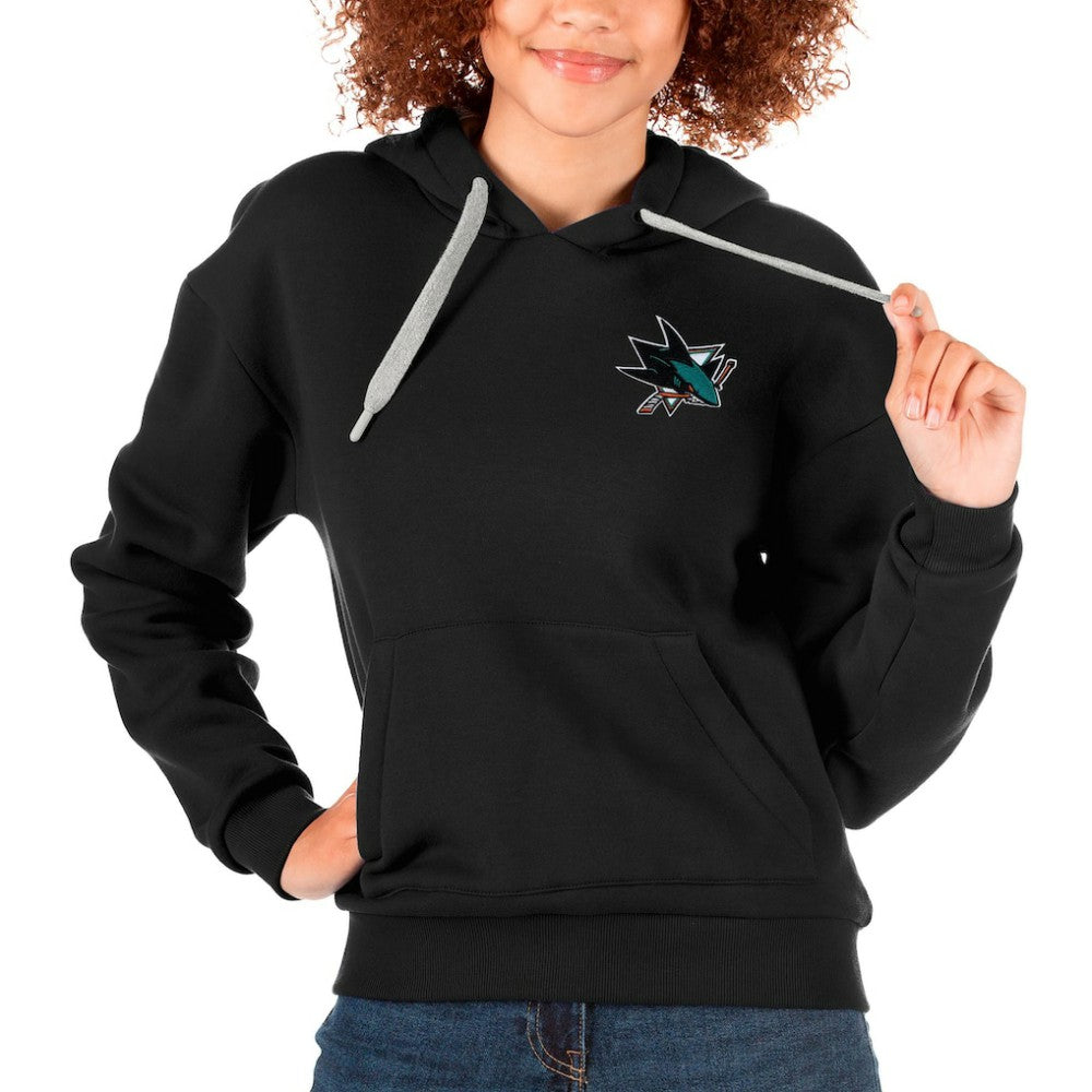 San Jose Sharks Antigua Women's Victory Pullover Hoodie