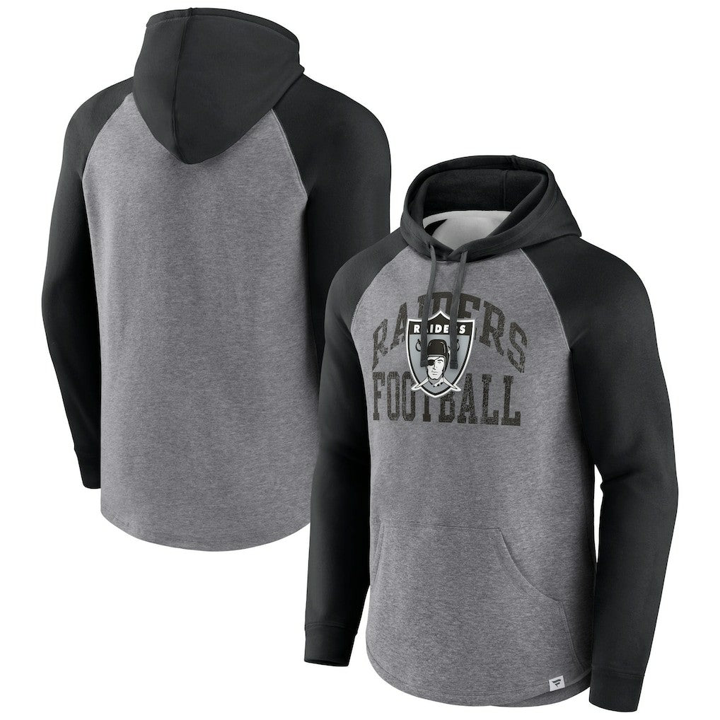 NFL Las Vegas Raiders Favorite Arch Raglan Pullover Hoodie