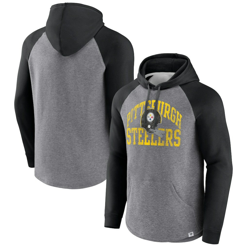 NFL Pittsburgh Steelers Favorite Arch Raglan Pullover Hoodie