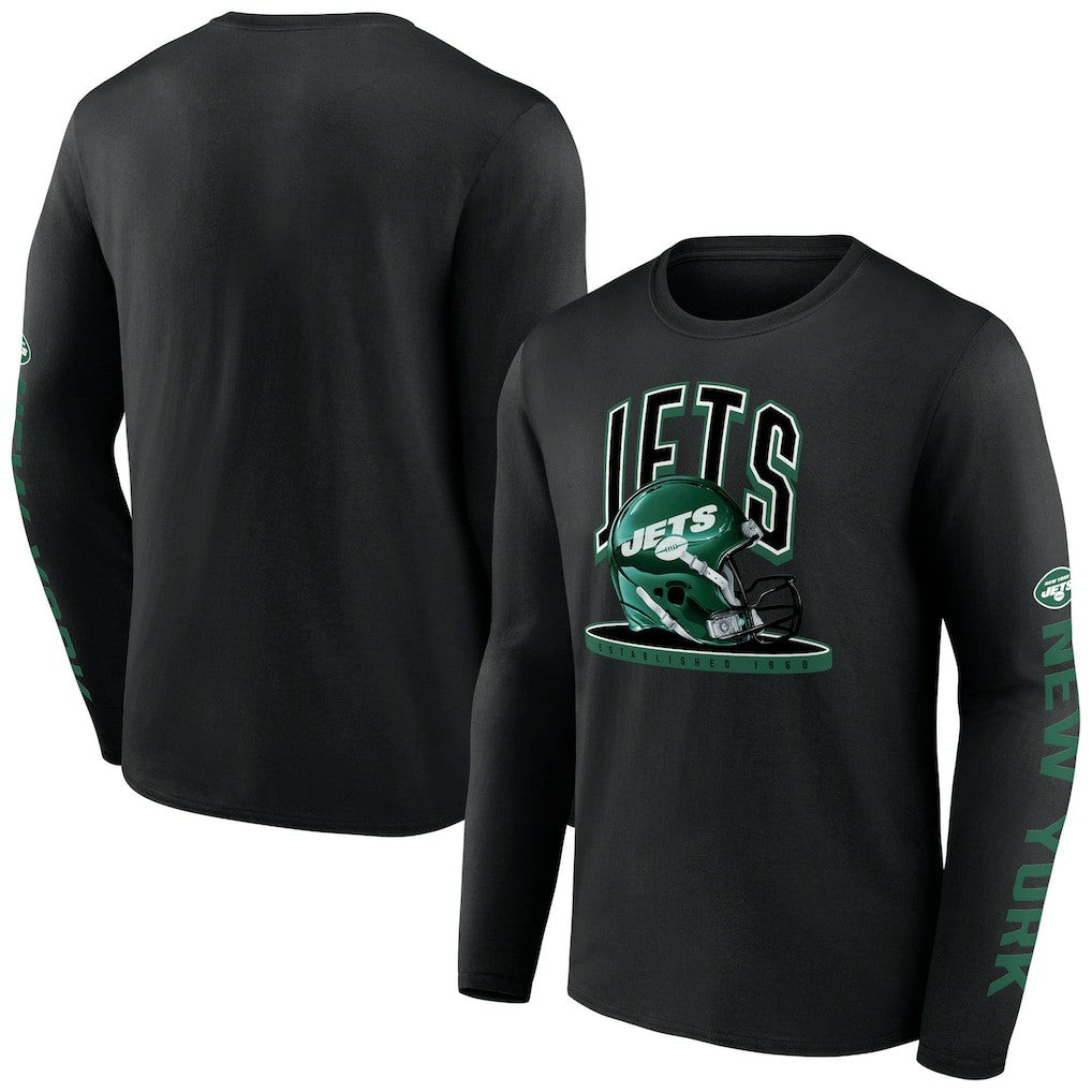 NFL New York Jets Helmet Platform Long Sleeve T-Shirt