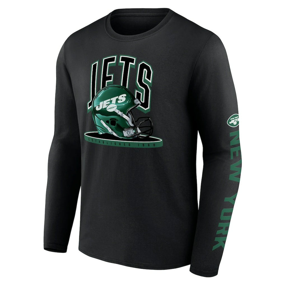 NFL New York Jets Helmet Platform Long Sleeve T-Shirt