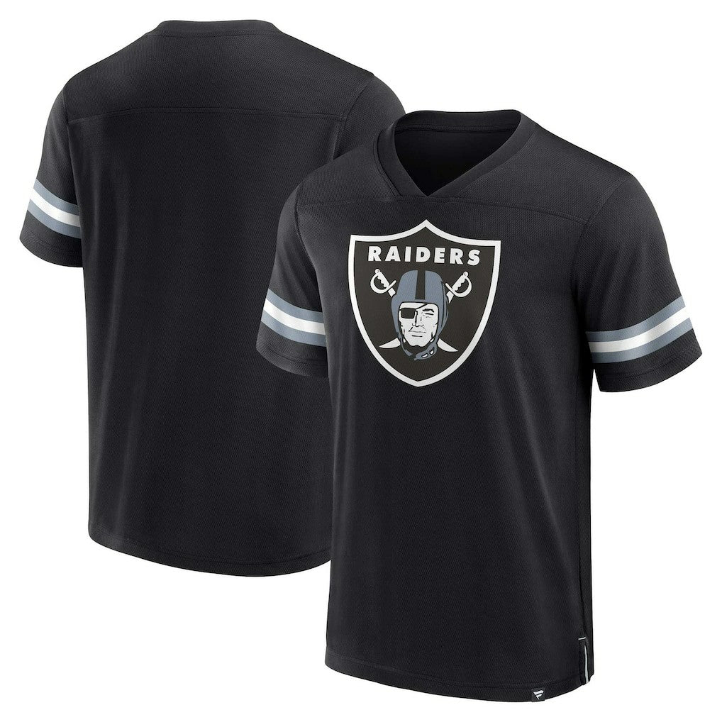 NFL Las Vegas Raiders Jersey Tackle V-Neck T-Shirt