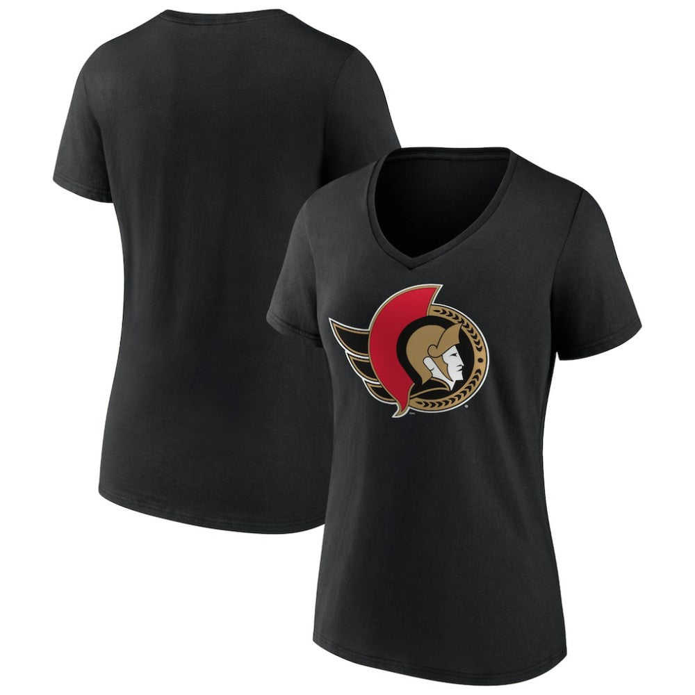 Ottawa Senators Women's Team Logo V-Neck T-Shirt