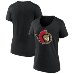 Ottawa Senators Women's Team Logo V-Neck T-Shirt