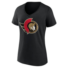Ottawa Senators Women's Team Logo V-Neck T-Shirt