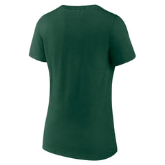 Milwaukee Bucks Women's Wordmark V-Neck T-Shirt - Green discount