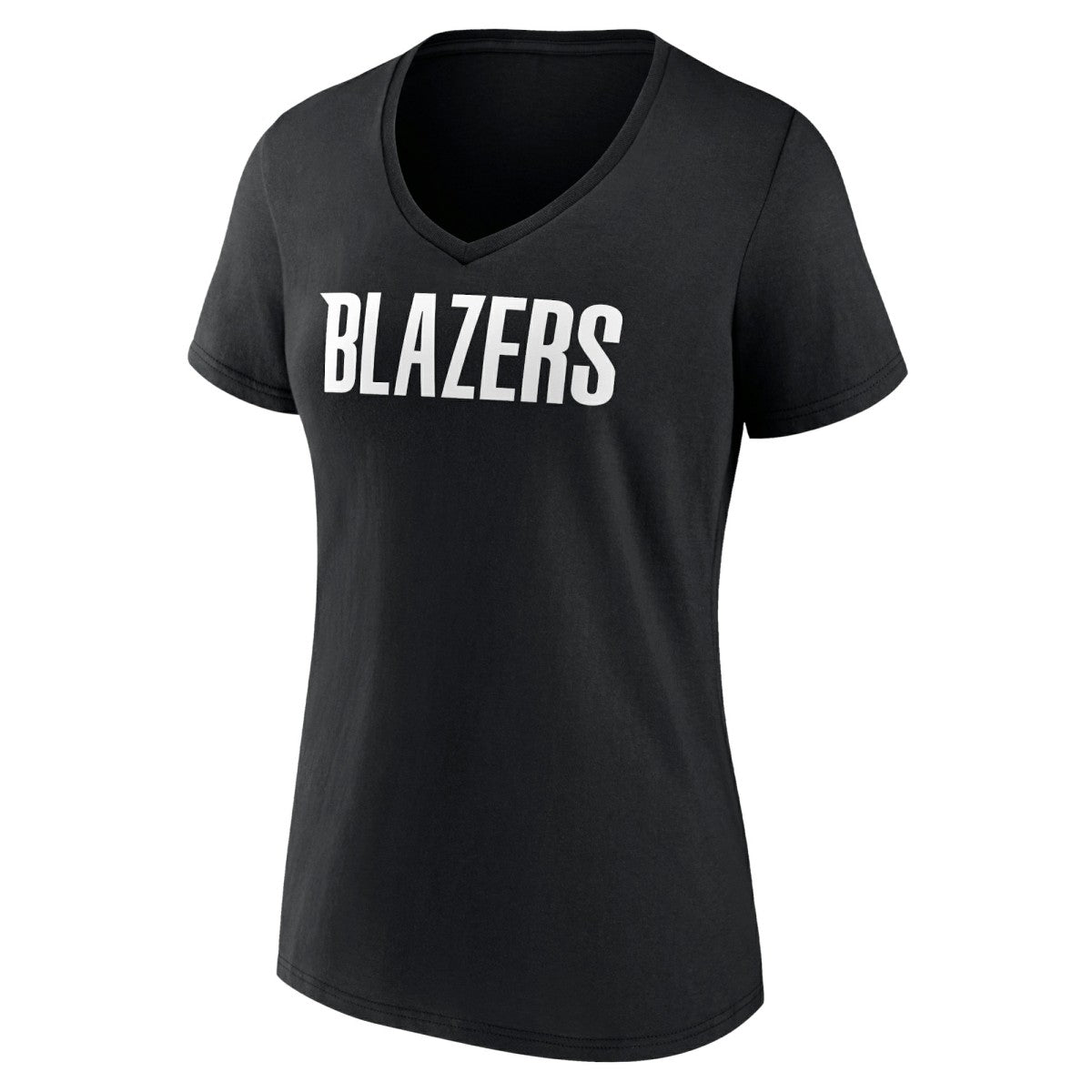 Portland Trail Blazers Women's Wordmark V-Neck T-Shirt - Black on sale