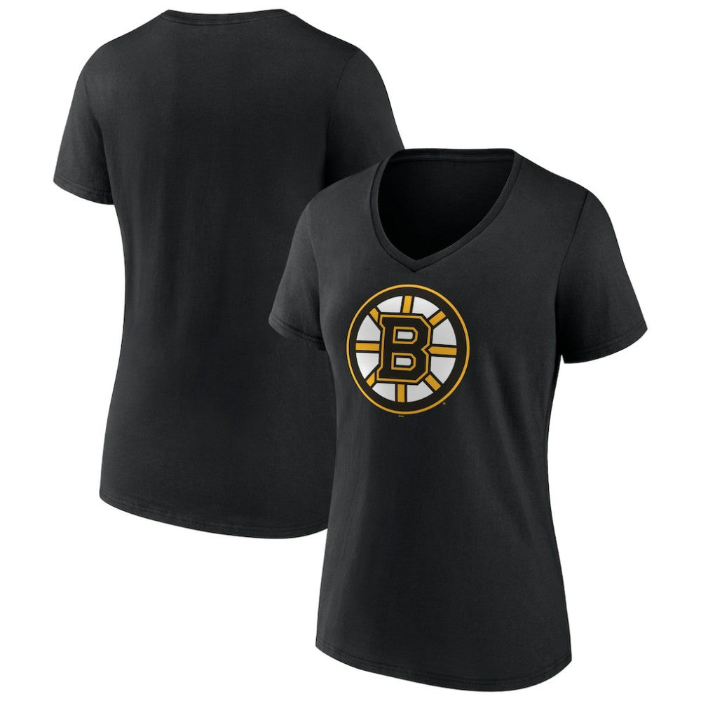 Boston Bruins Women's Team Logo V-Neck T-Shirt