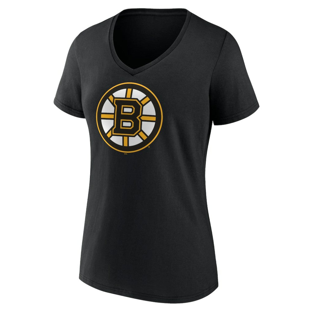 Boston Bruins Women's Team Logo V-Neck T-Shirt