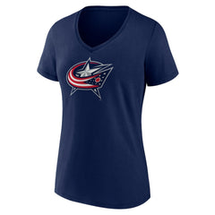 Columbus Blue Jackets Women's Team Logo V-Neck T-Shirt