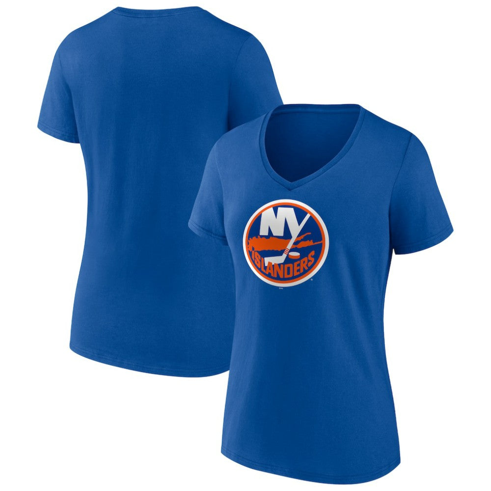 New York Islanders Women's Team Logo V-Neck T-Shirt