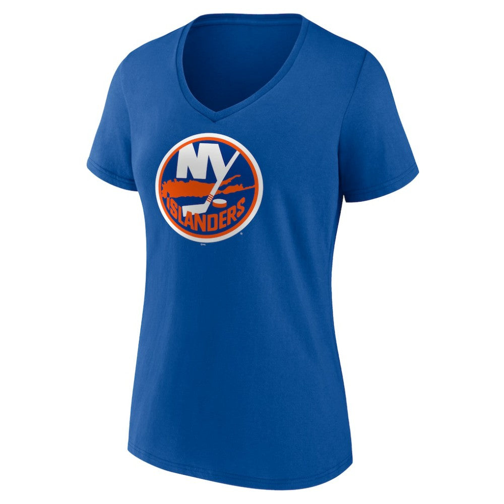 New York Islanders Women's Team Logo V-Neck T-Shirt