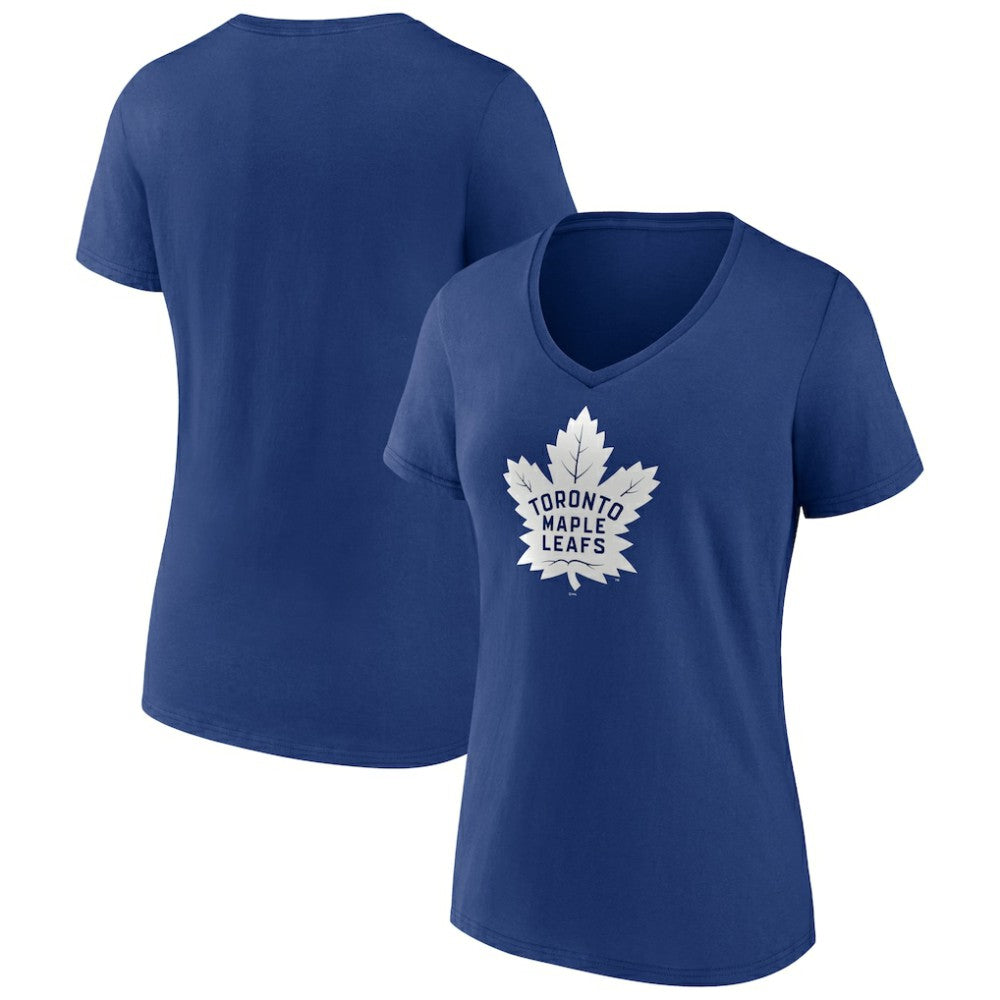 Toronto Maple Leafs Women's Team Logo V-Neck T-Shirt
