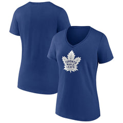Toronto Maple Leafs Women's Team Logo V-Neck T-Shirt