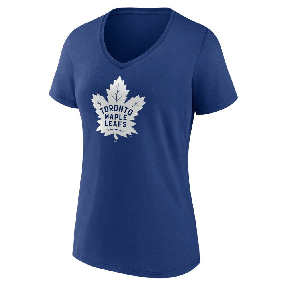Toronto Maple Leafs Women's Team Logo V-Neck T-Shirt