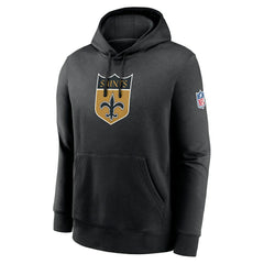 NFL New Orleans Saints 2023 Sideline Club Alternate Tri-Blend Pullover Hoodie