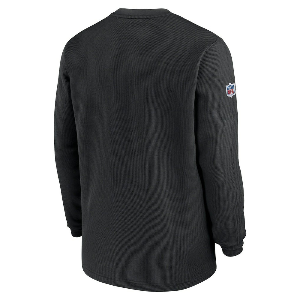NFL New Orleans Saints 2023 Sideline Throwback Heavy Brushed Waffle Long Sleeve Top
