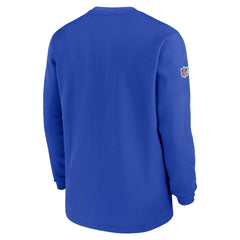 NFL Los Angeles Rams 2023 Sideline Throwback Heavy Brushed Waffle Long Sleeve Top