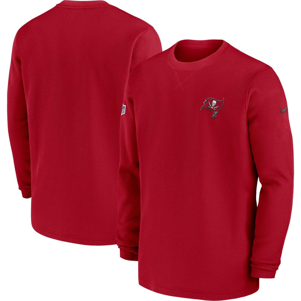 NFL Tampa Bay Buccaneers 2023 Sideline Throwback Heavy Brushed Waffle Long Sleeve Top