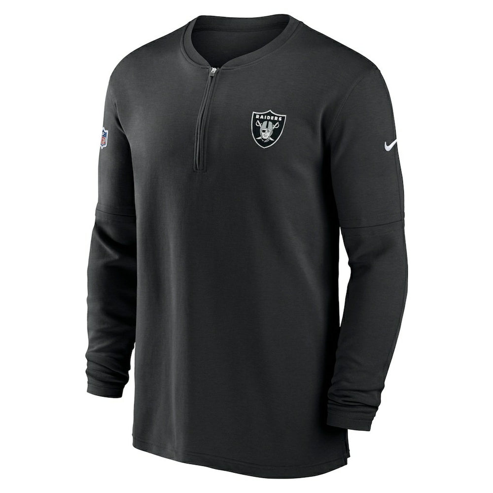 NFL Las Vegas Raiders 2023 Sideline Performance Long Sleeve Tri-Blend Quarter-Zip Top