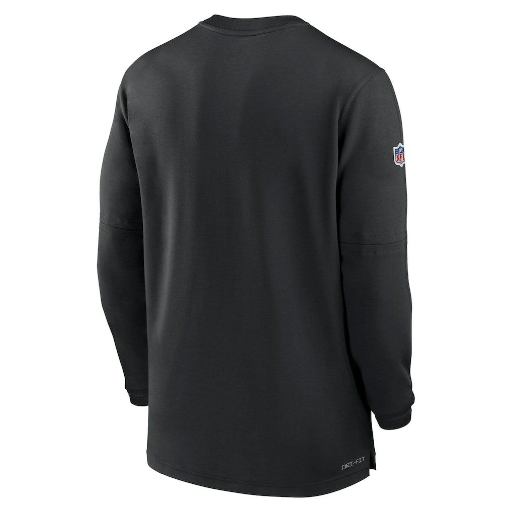 NFL Las Vegas Raiders 2023 Sideline Performance Long Sleeve Tri-Blend Quarter-Zip Top