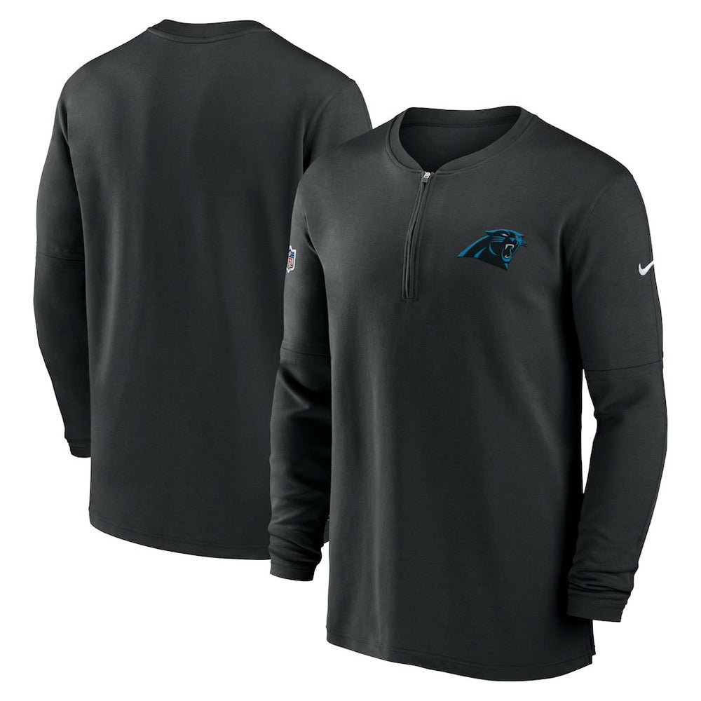 NFL Carolina Panthers 2023 Sideline Performance Long Sleeve Tri-Blend Quarter-Zip Top