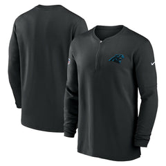 NFL Carolina Panthers 2023 Sideline Performance Long Sleeve Tri-Blend Quarter-Zip Top