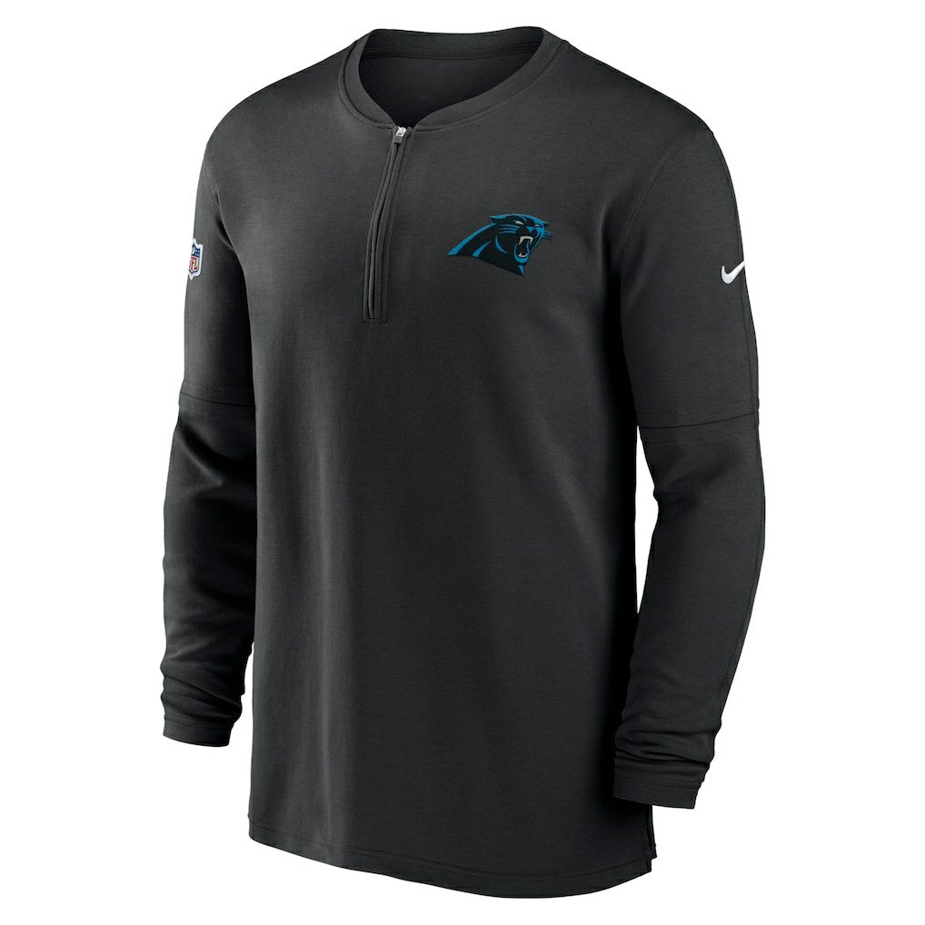 NFL Carolina Panthers 2023 Sideline Performance Long Sleeve Tri-Blend Quarter-Zip Top